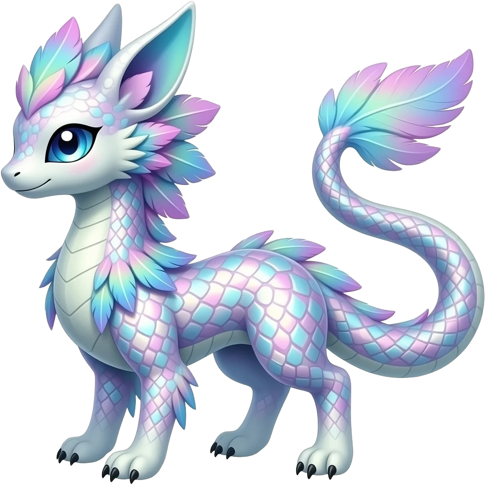 Shiny exotic feathery pastel glittery sparkling tropical bioluminescent edgy cool Salandit-Salamence-Ekans-Seviper-Rapidash-Salazzle-Fakemon-hybrid emoji