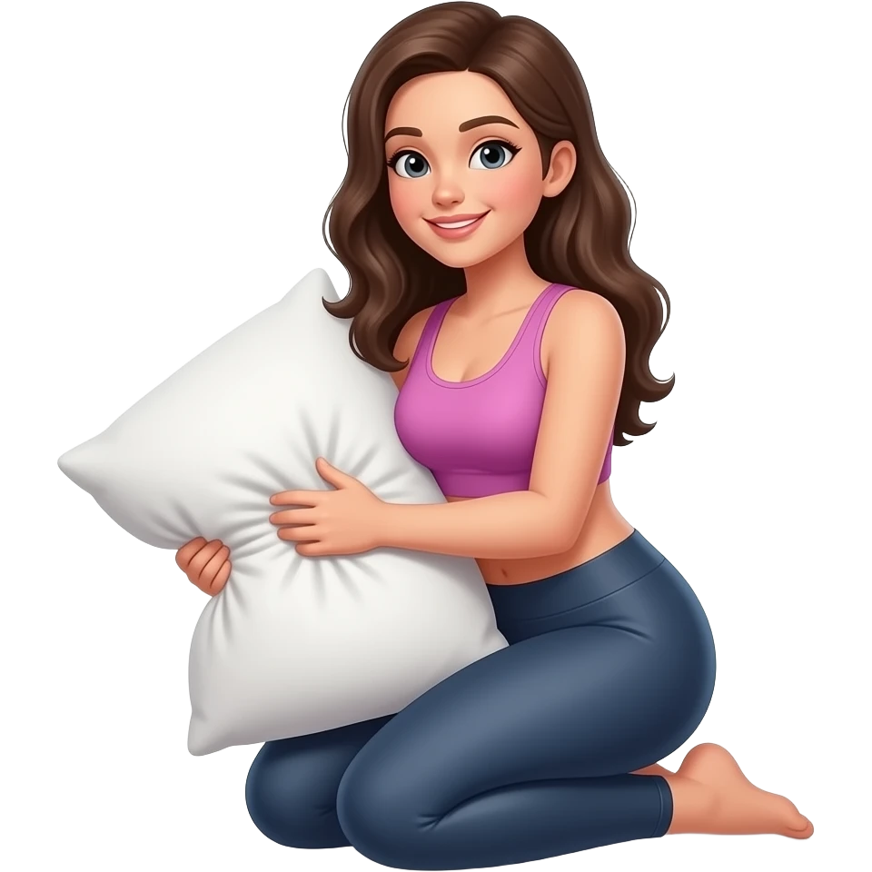 Femme 18 ans legging  belly stuffing oreillers emoji