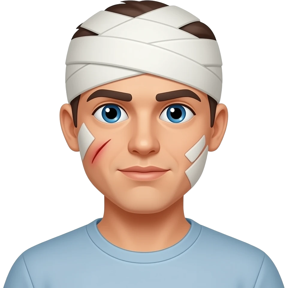 persona con vendaje herida emoji