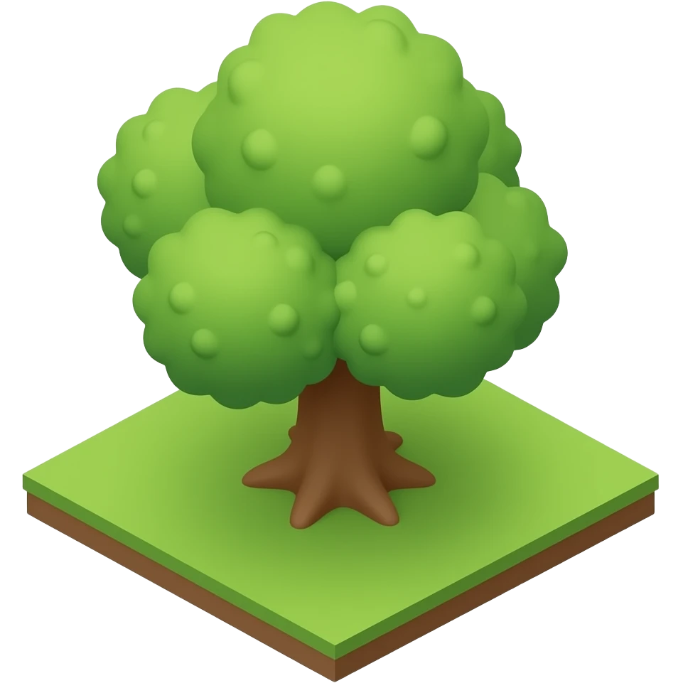 Isometric tree emoji