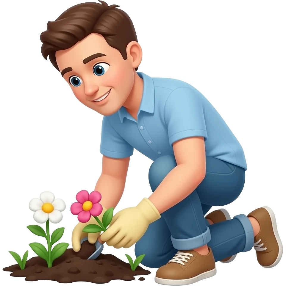 planting flowers emoji