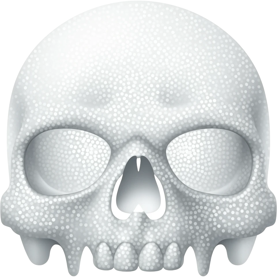white sparkly goth object, remove background emoji