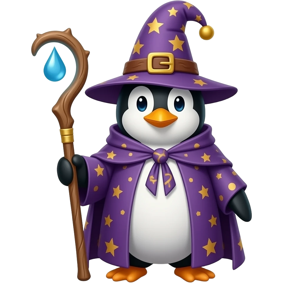 Penguin Wizard emoji