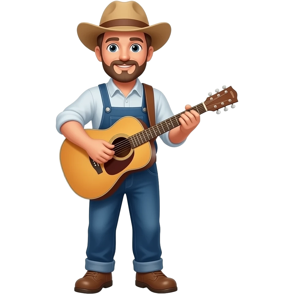 👨‍🌾🎸🧍‍♂️ emoji