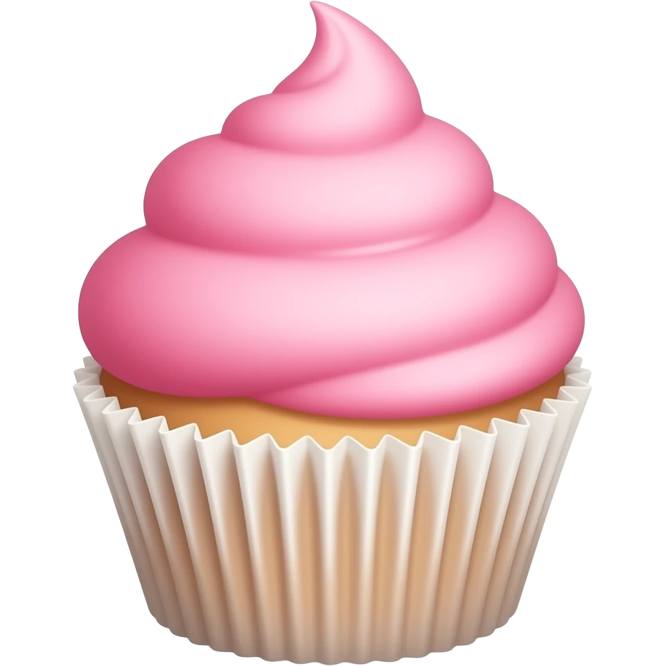 Cupcake with pink icing emoji