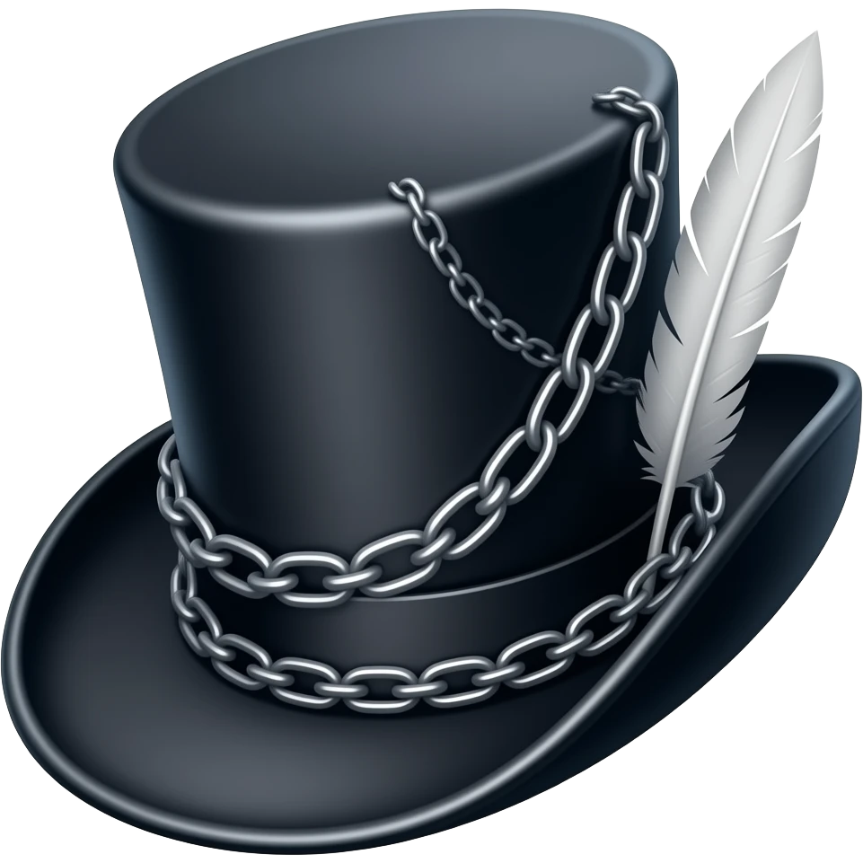 goth hat emoji
