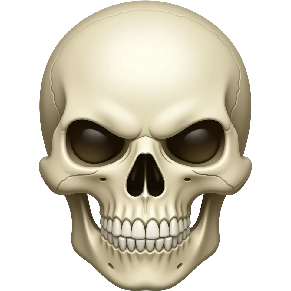 Skull face evil look emoji