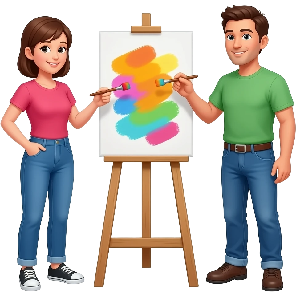 👨🏻‍❤️‍👨🏻 🎨🖌️ emoji