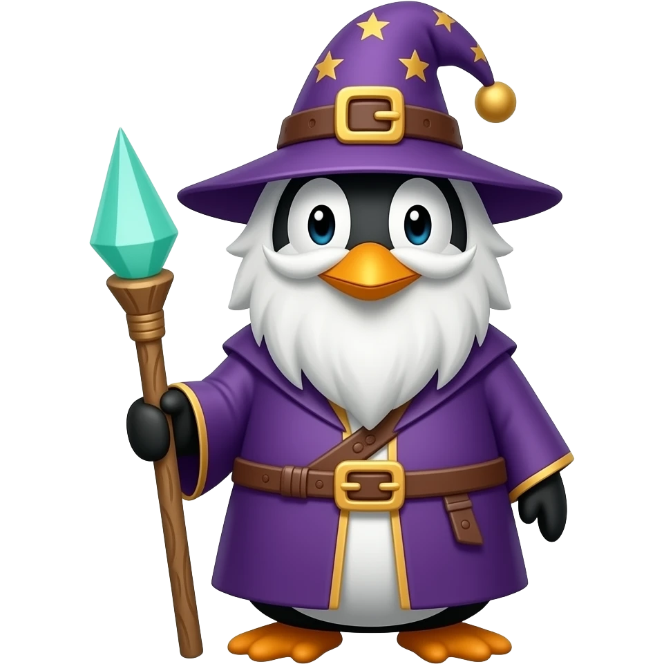 Penguin Wizard emoji