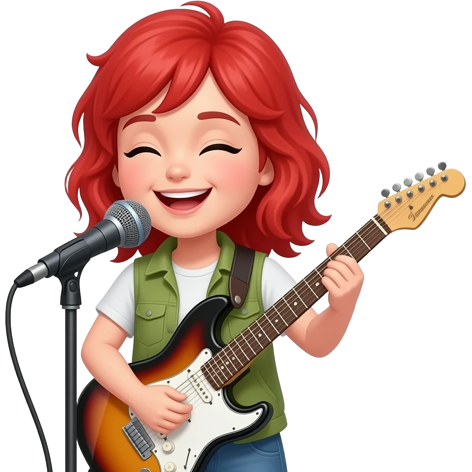🎸 🧑‍🦰 🎤 emoji