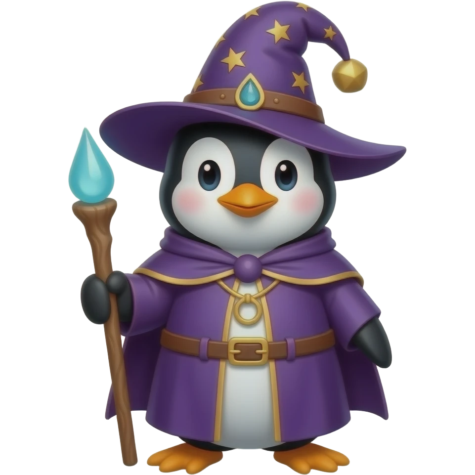 Penguin Wizard emoji