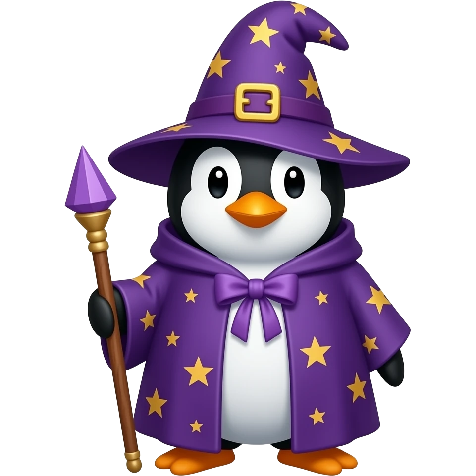 Penguin Wizard emoji