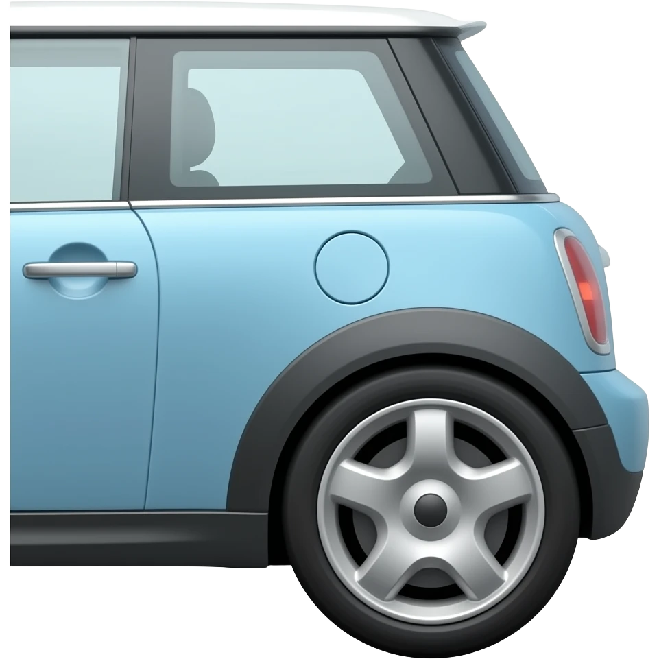 pastel blue mini cooper side emoji