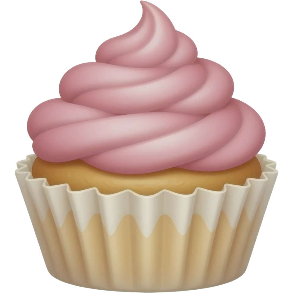 Cupcake with pink icing emoji