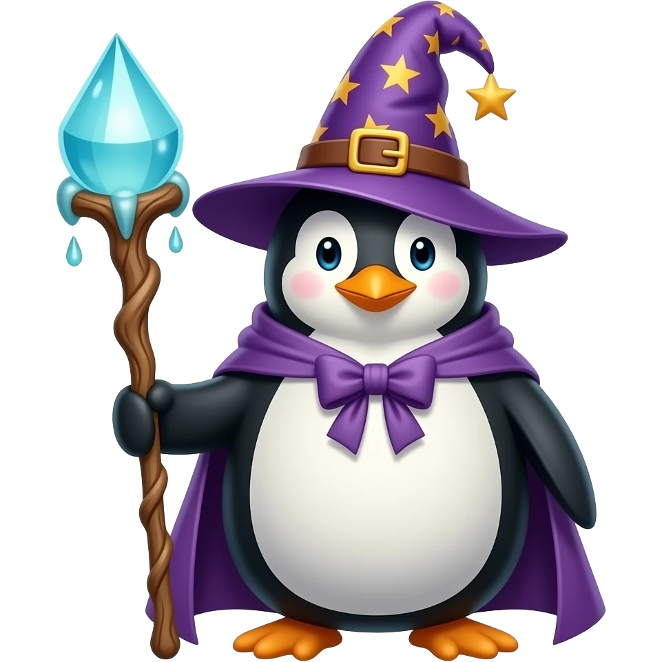 Penguin Wizard emoji