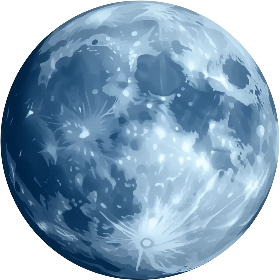 Dark blue moon emoji