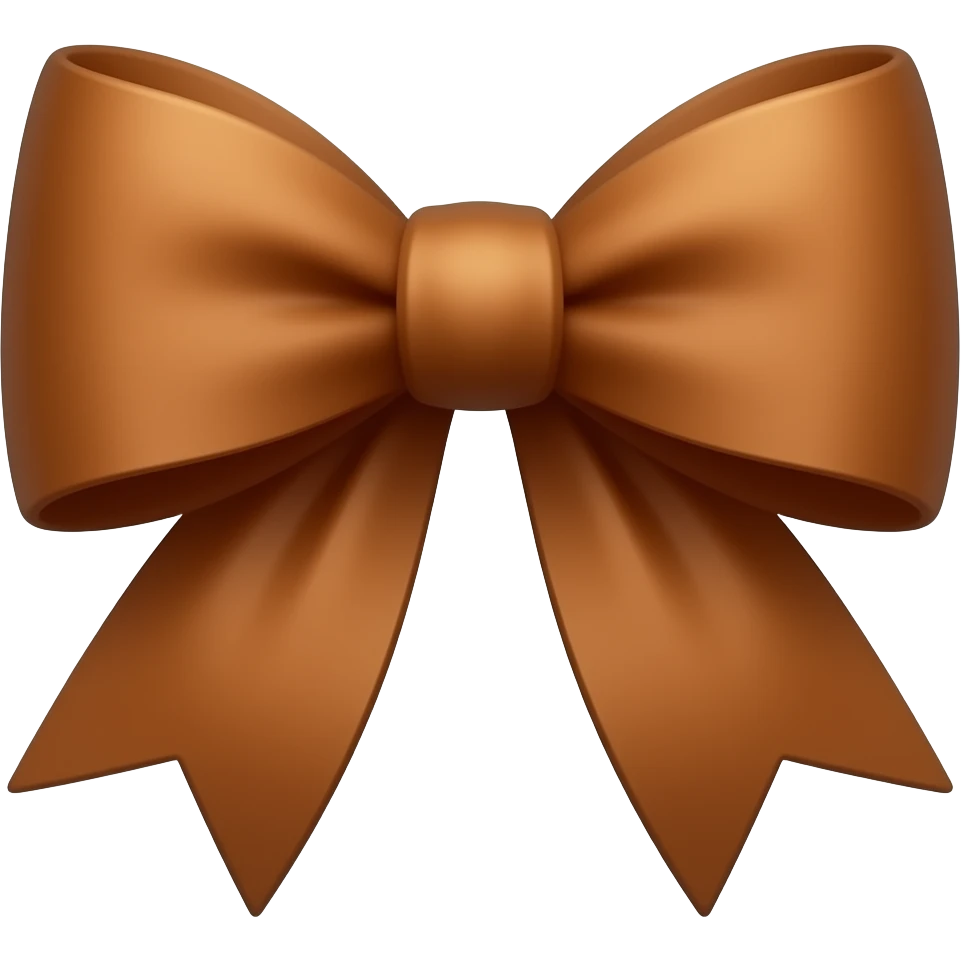 Brown bow emoji