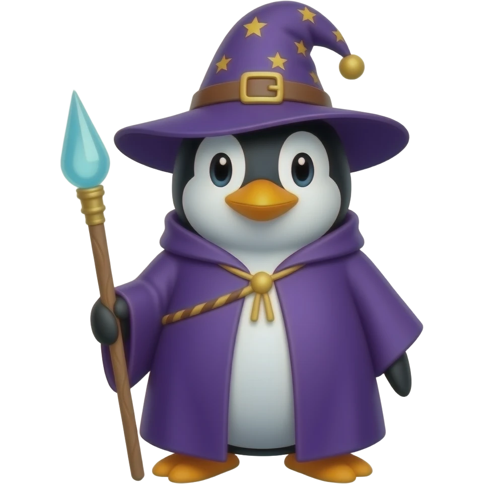 Penguin Wizard emoji