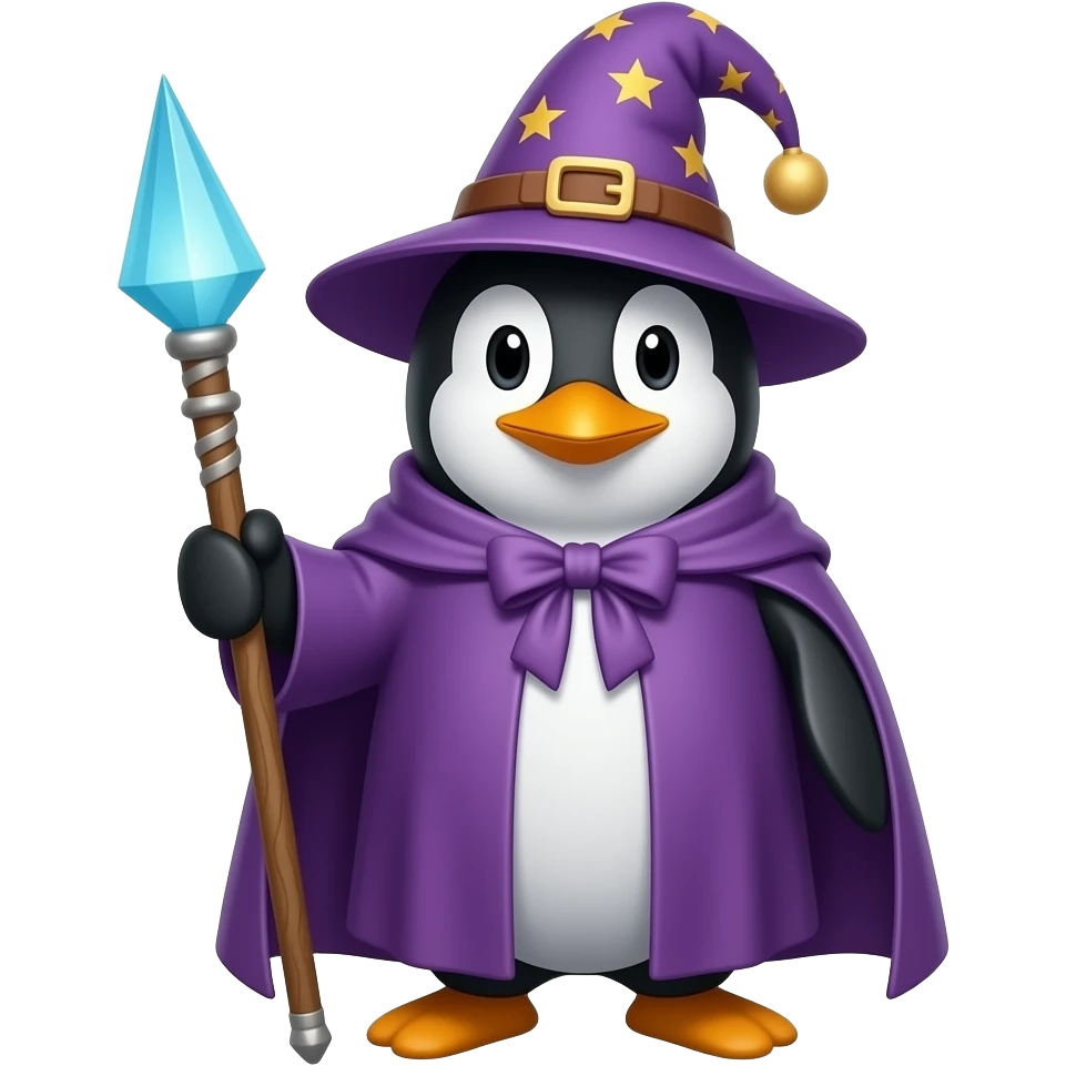 Penguin Wizard emoji