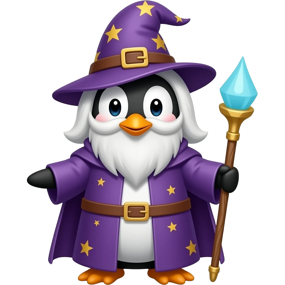 Penguin Wizard emoji