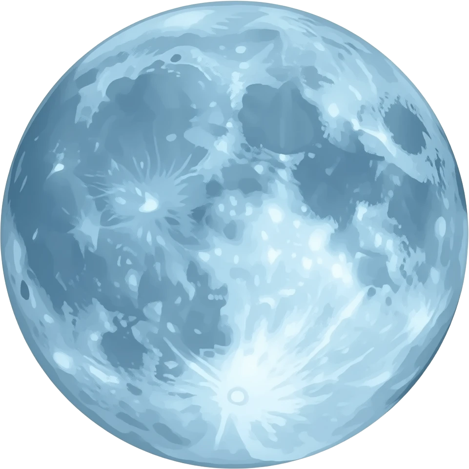 Blue moon emoji