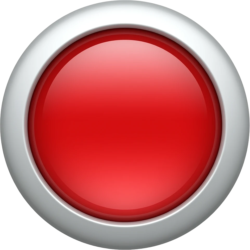 shiny red button 3D emoji