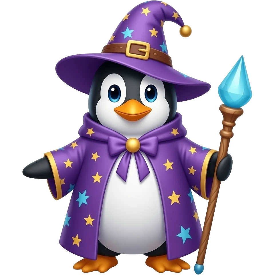 Penguin Wizard emoji