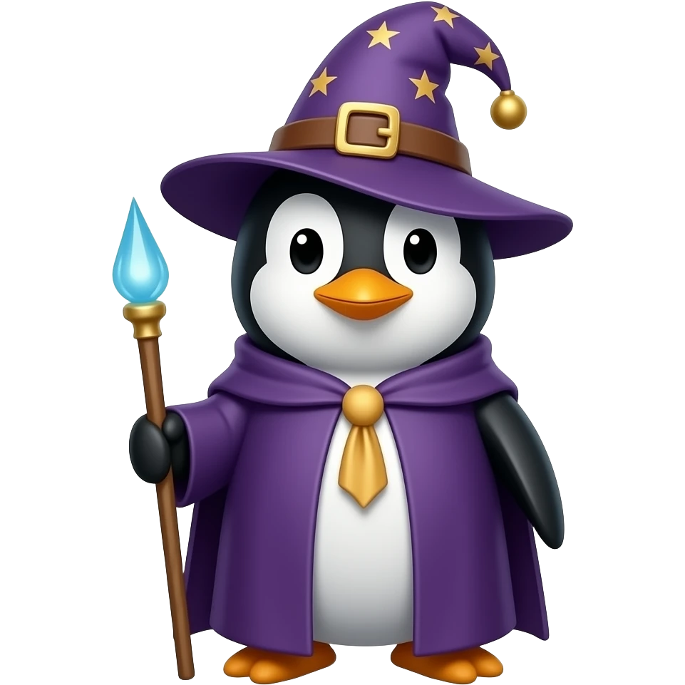Penguin Wizard emoji