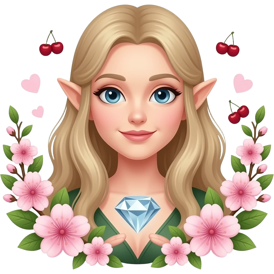 🧝🏻‍♀️🌸💎🌿 emoji