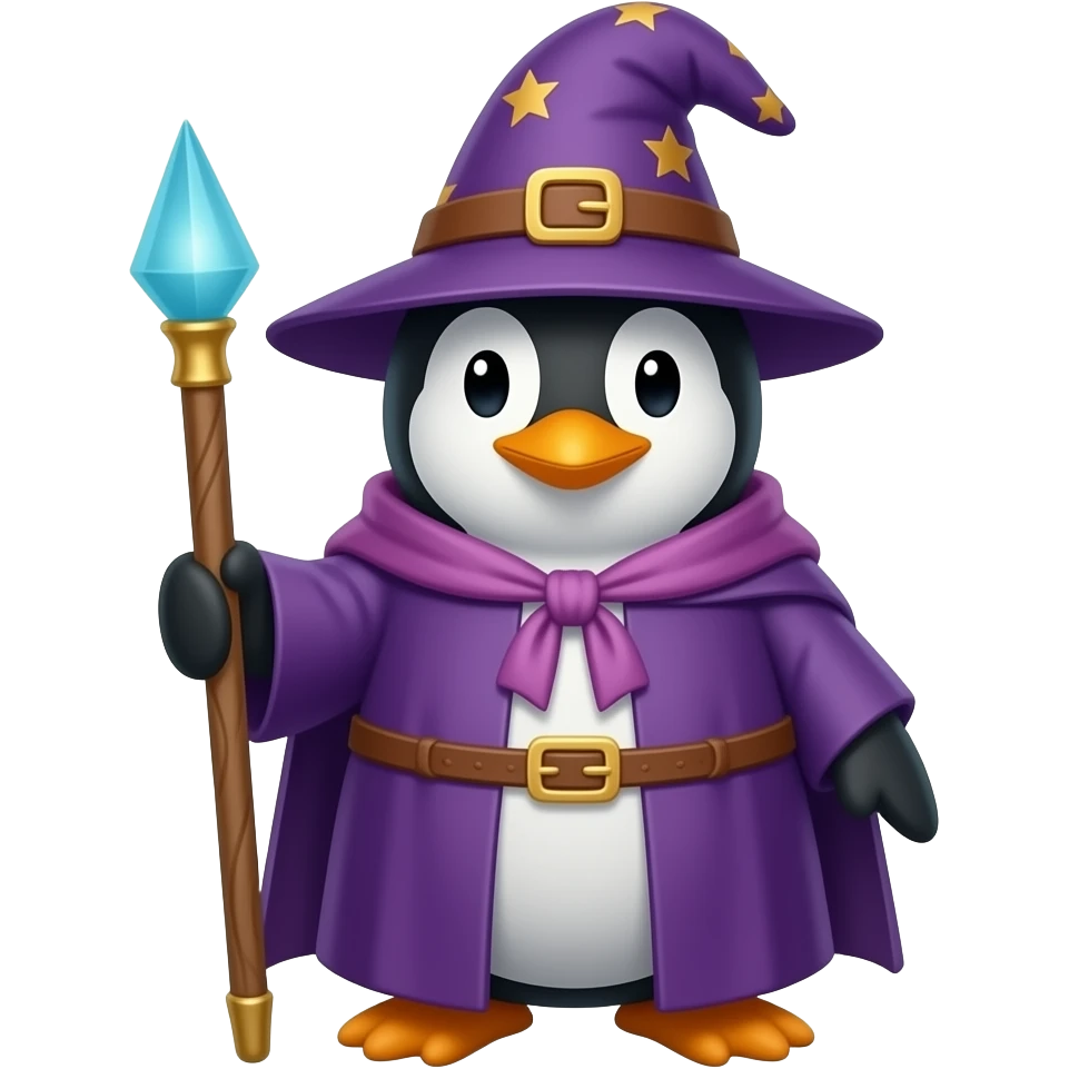 Penguin Wizard emoji