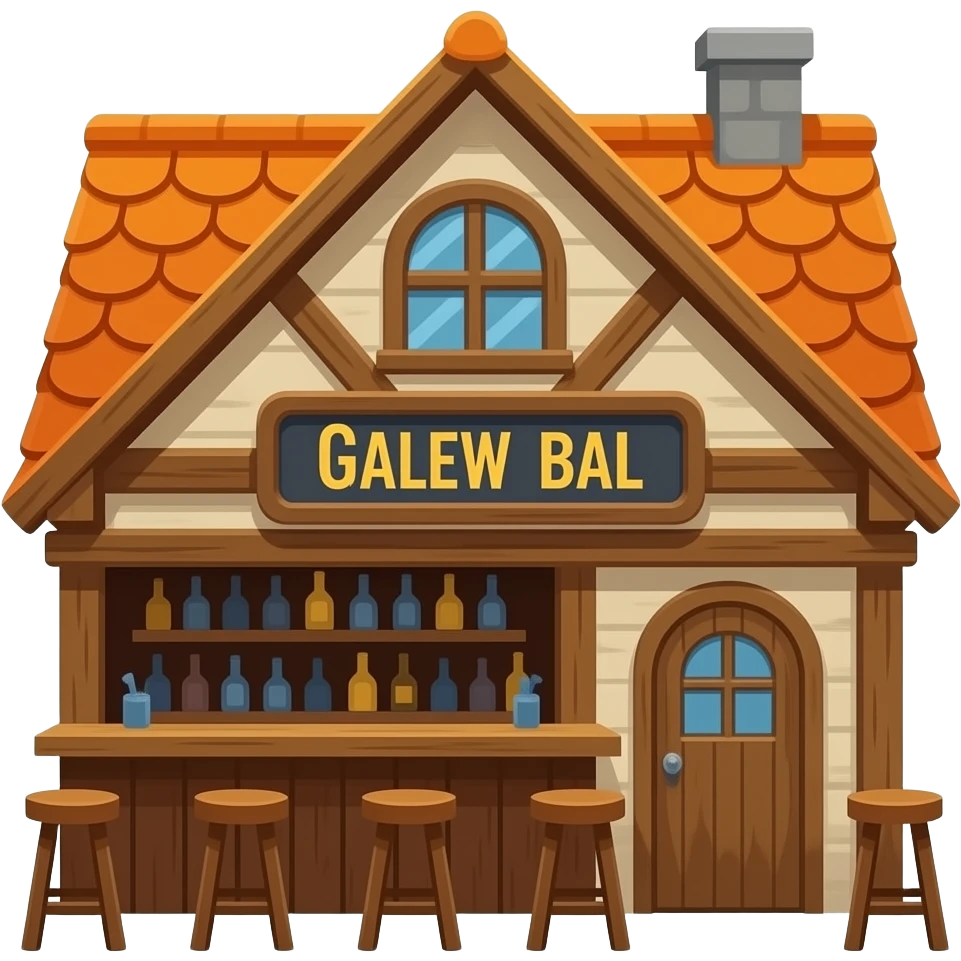 Tavern bar building emoji no background emoji