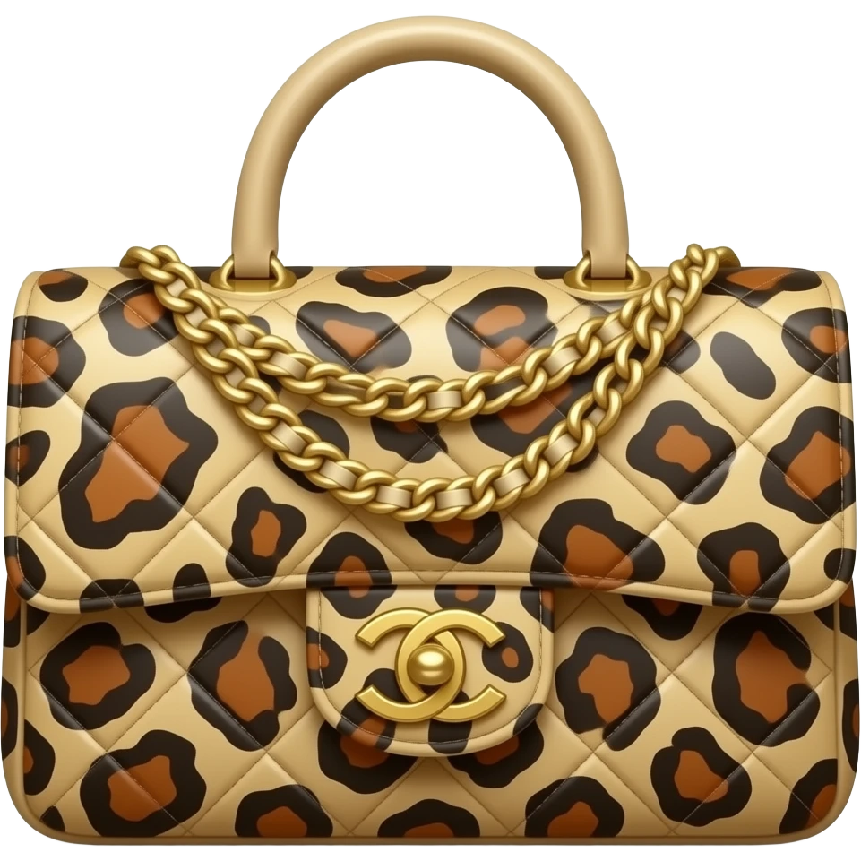 leopard print chanel bag emoji