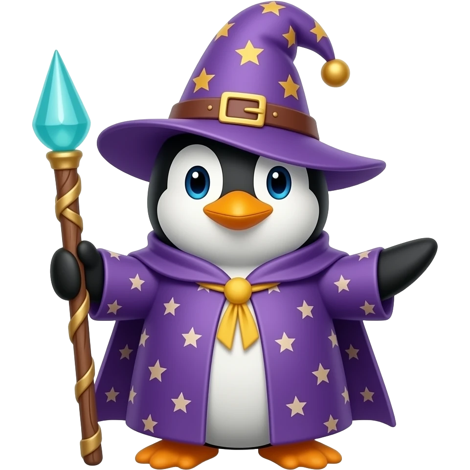 Penguin Wizard emoji