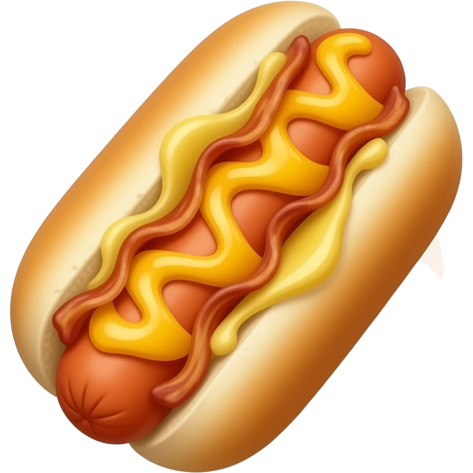 Hot dog buns with cheese and bacon and butter emoji