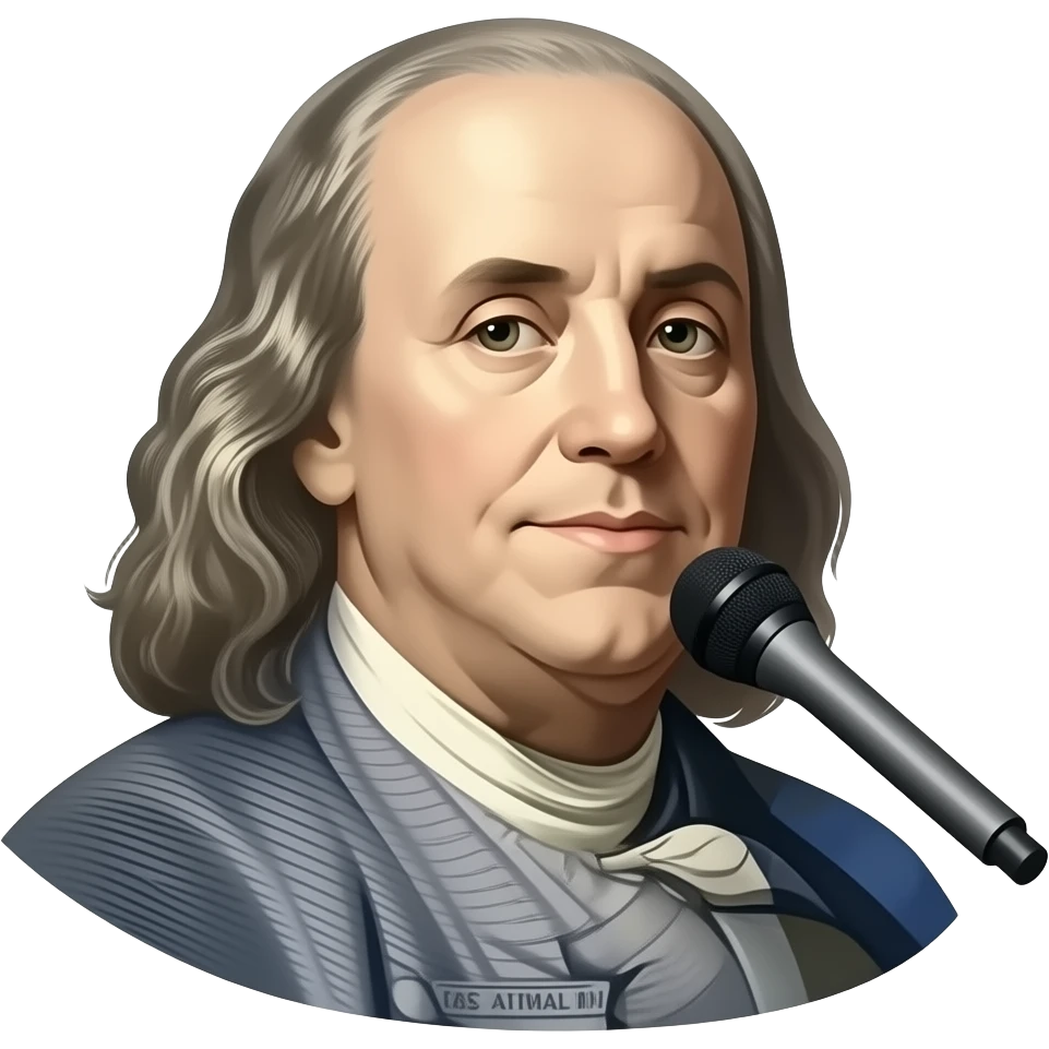 benjamin franklin singing emoji