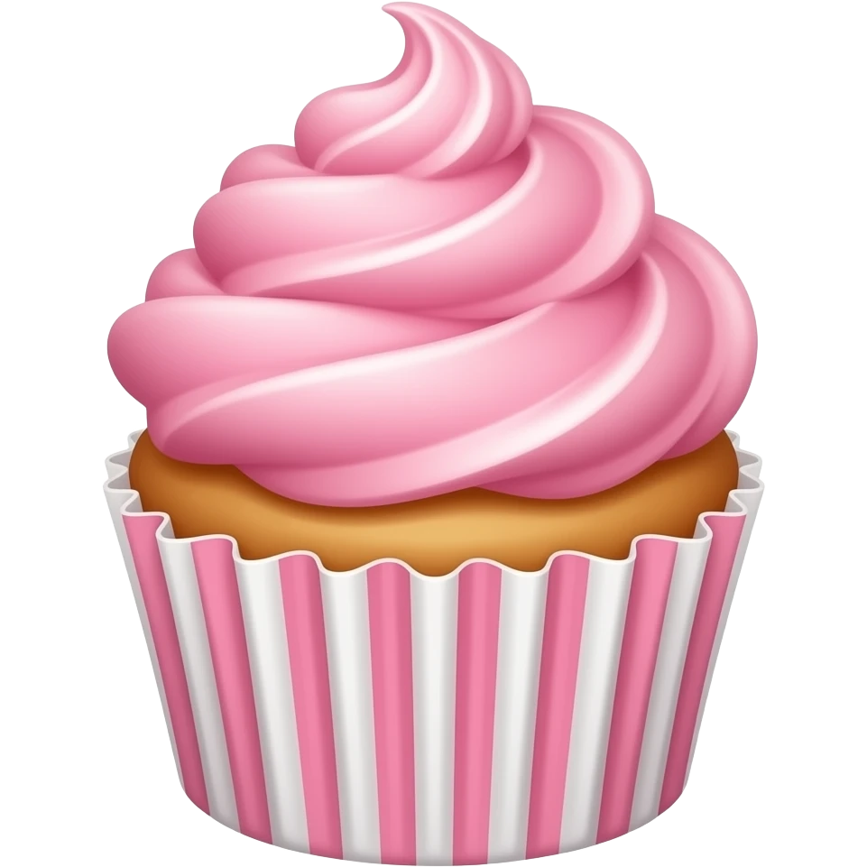 Cupcake with pink icing emoji
