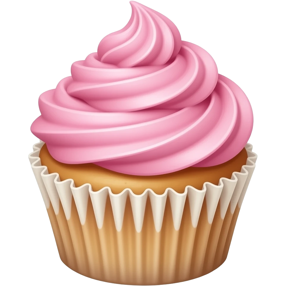 Cupcake with pink icing emoji