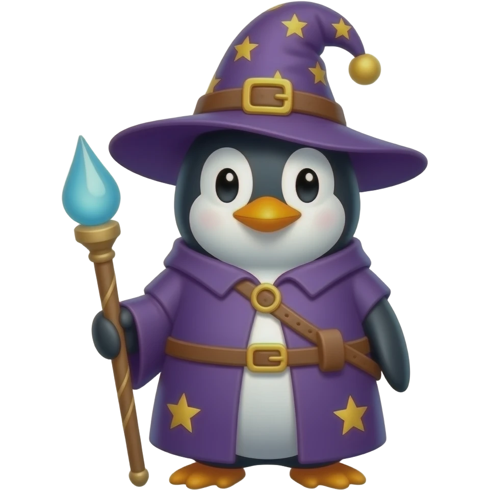 Penguin Wizard emoji