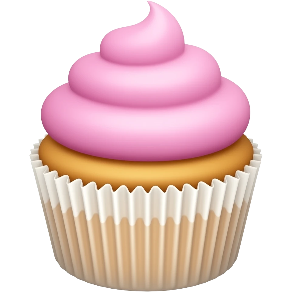 Cupcake with pink icing emoji