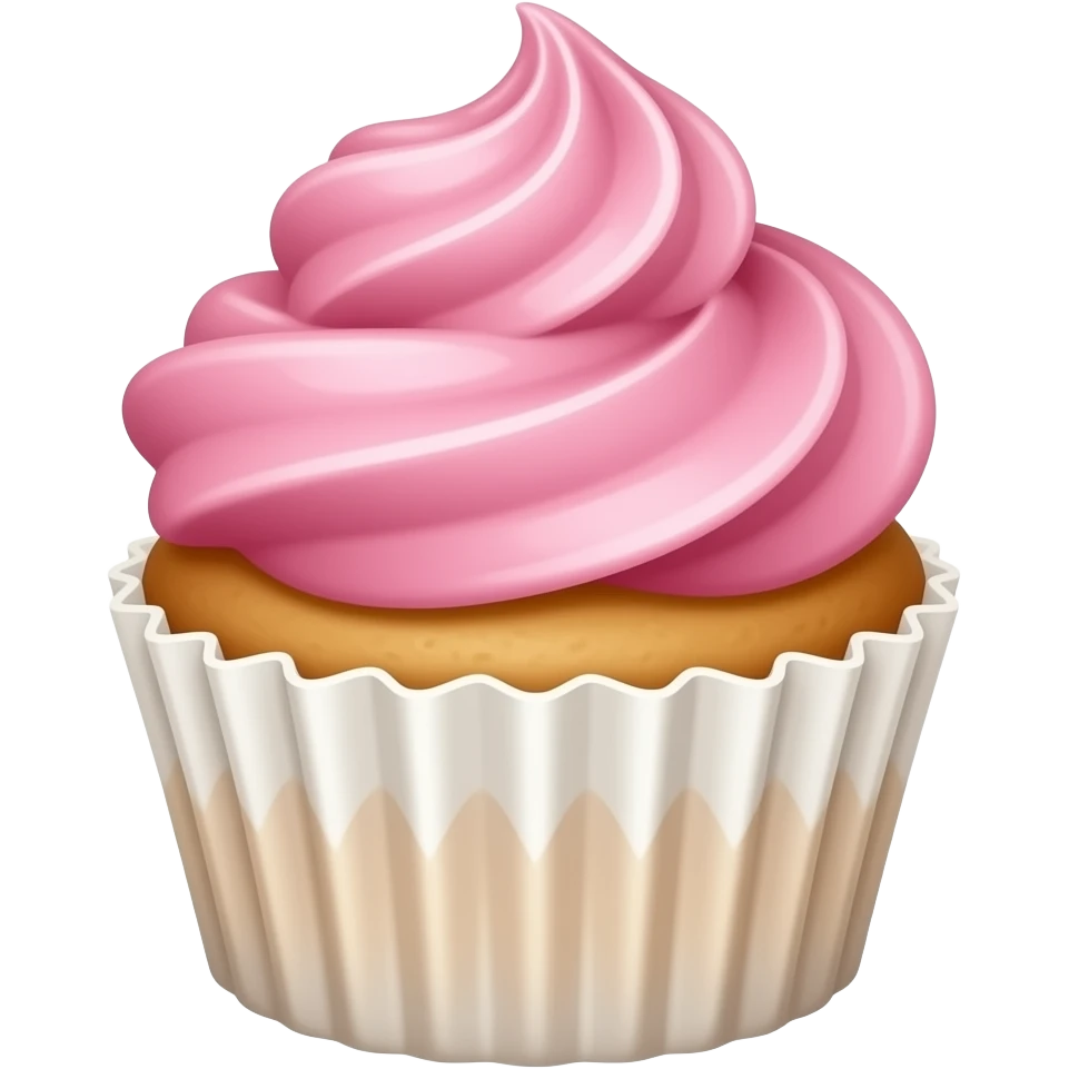 Cupcake with pink icing emoji
