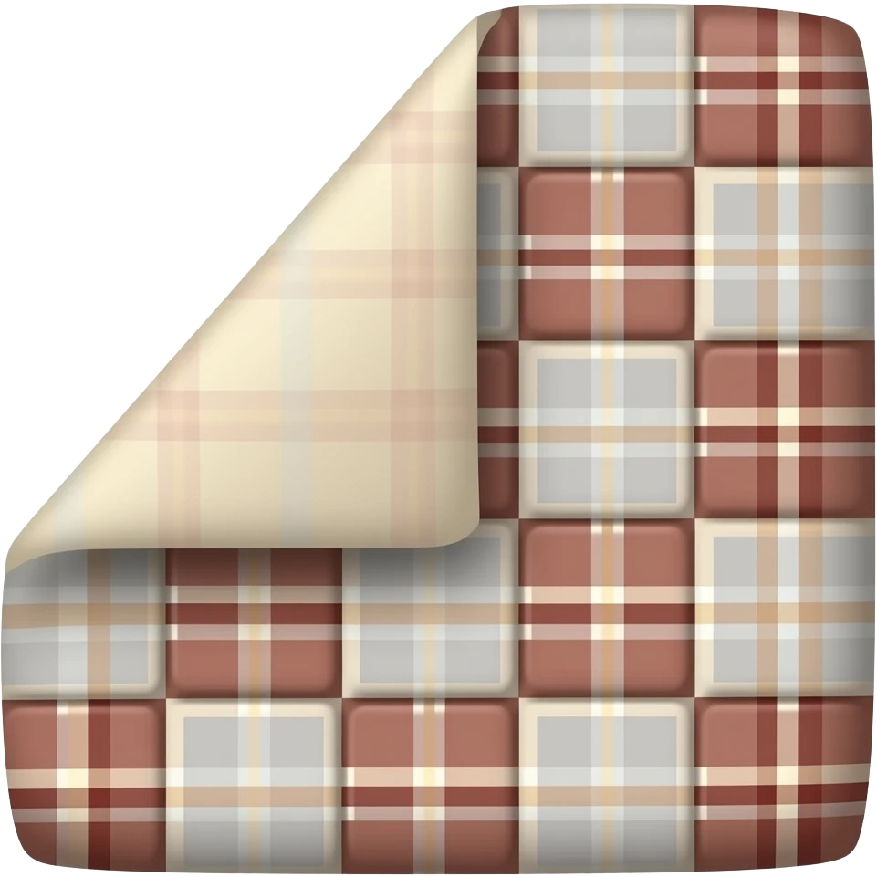 blanket plaid folded patchwork emoji