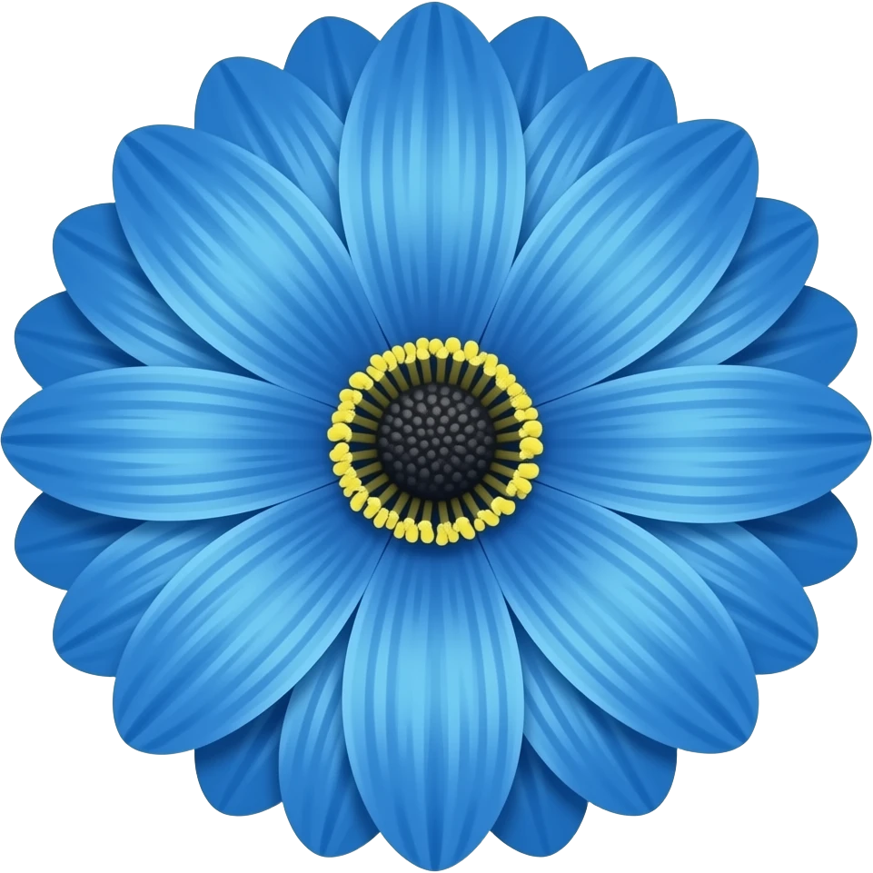 cerulean flower emoji