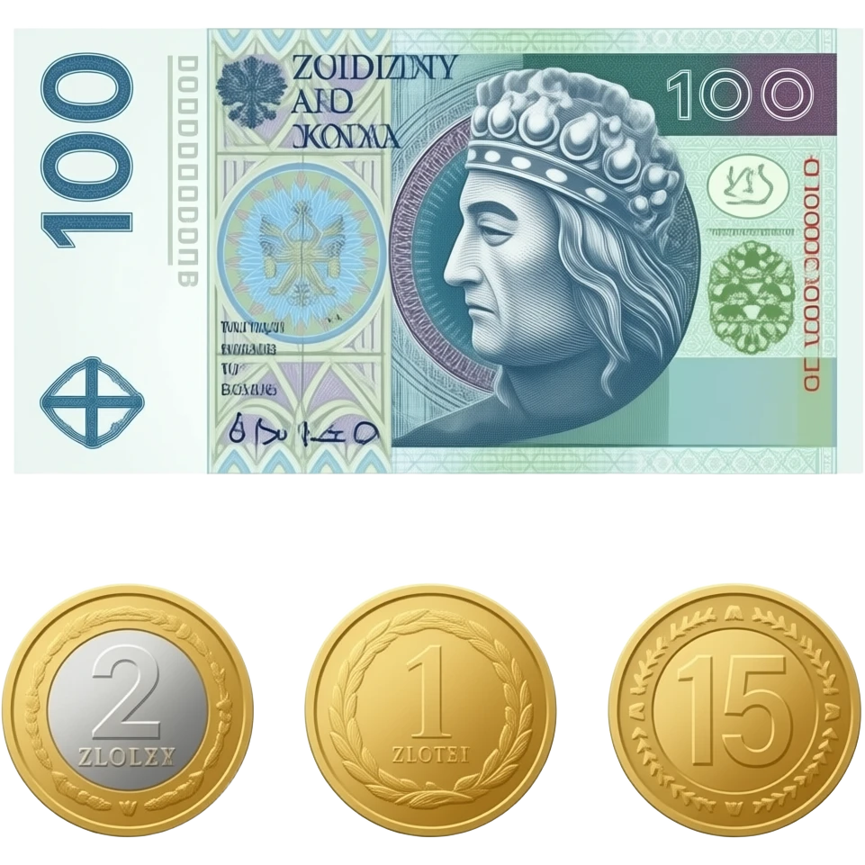 pieniądze w walucie polski złoty emoji