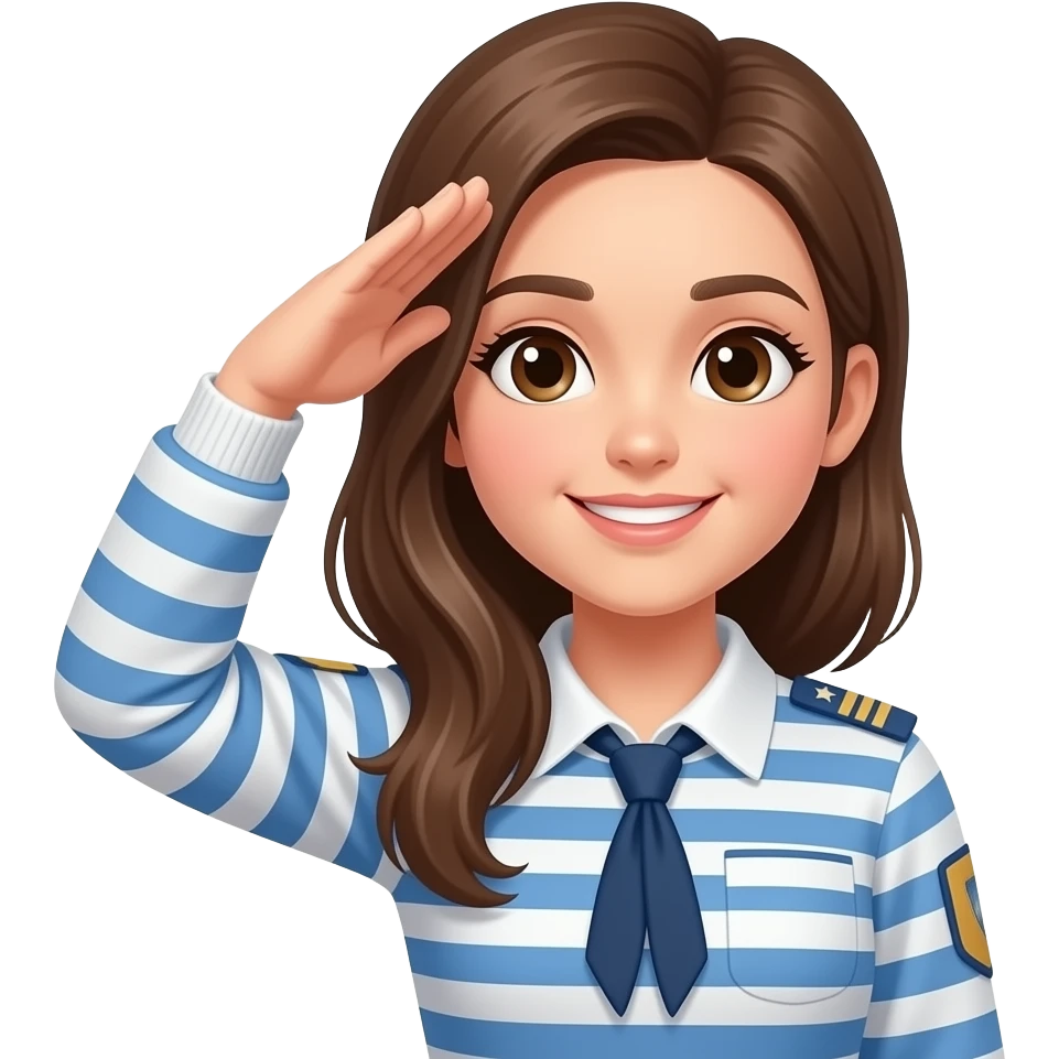 girl salute emoji