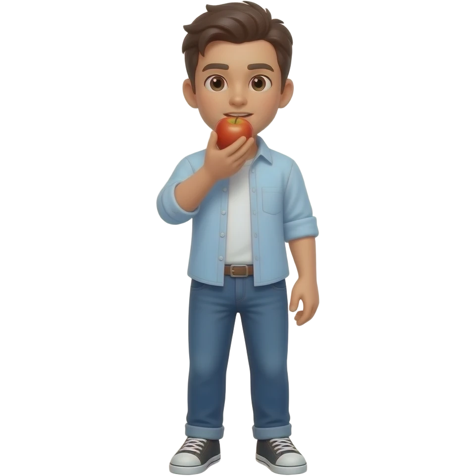 吃苹果 emoji