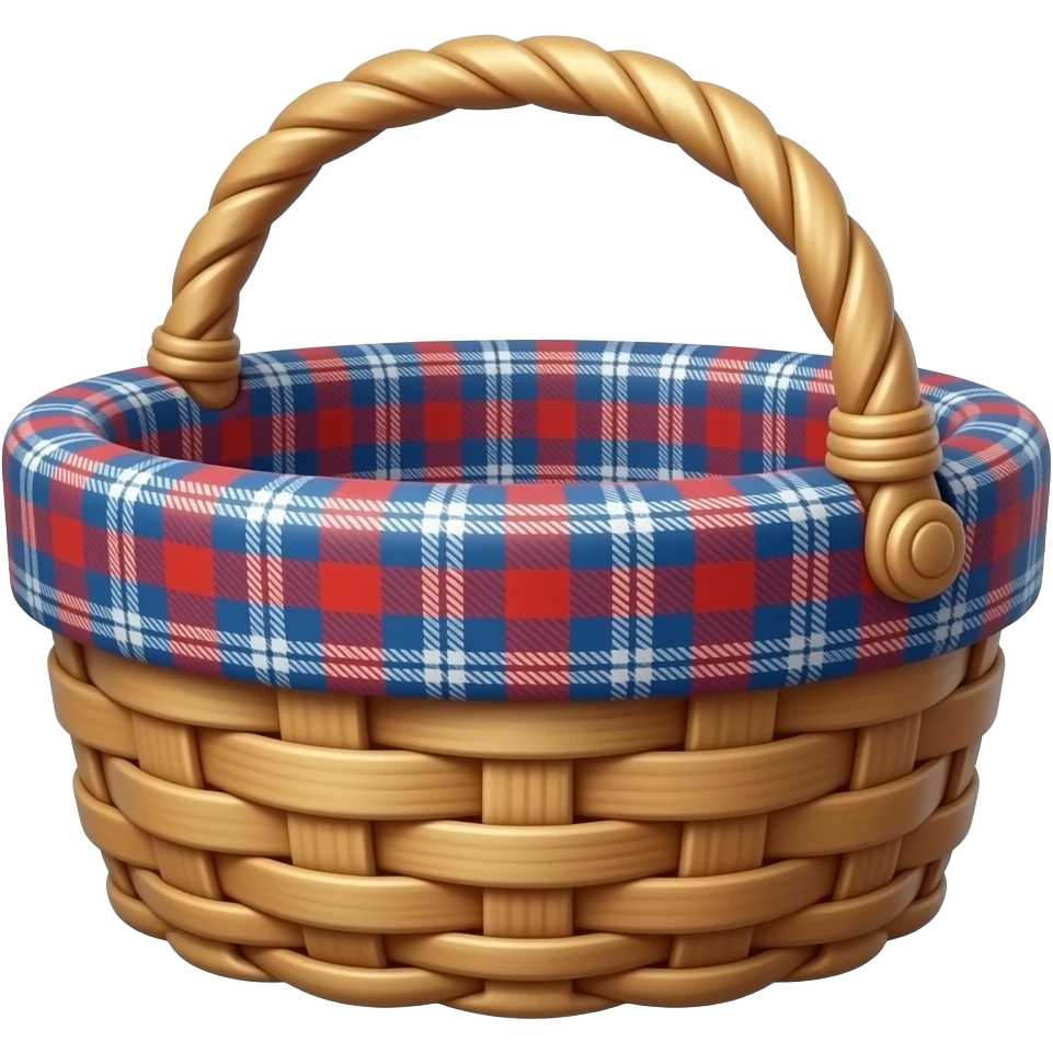 tartan plaid cloth basket emoji