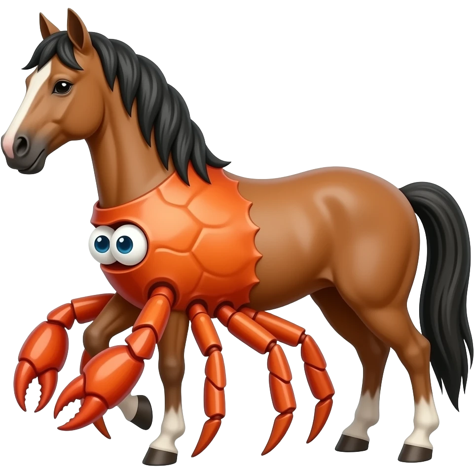 A rlly weird crab hourse emoji