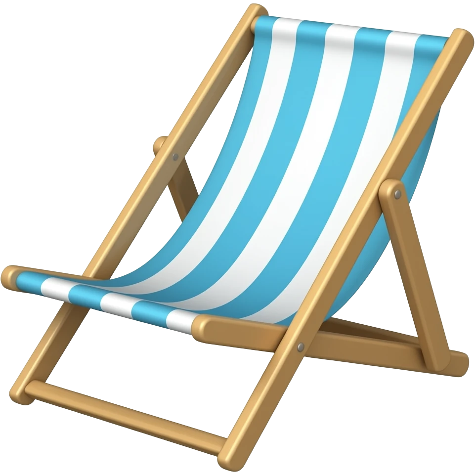white beach chair emoji