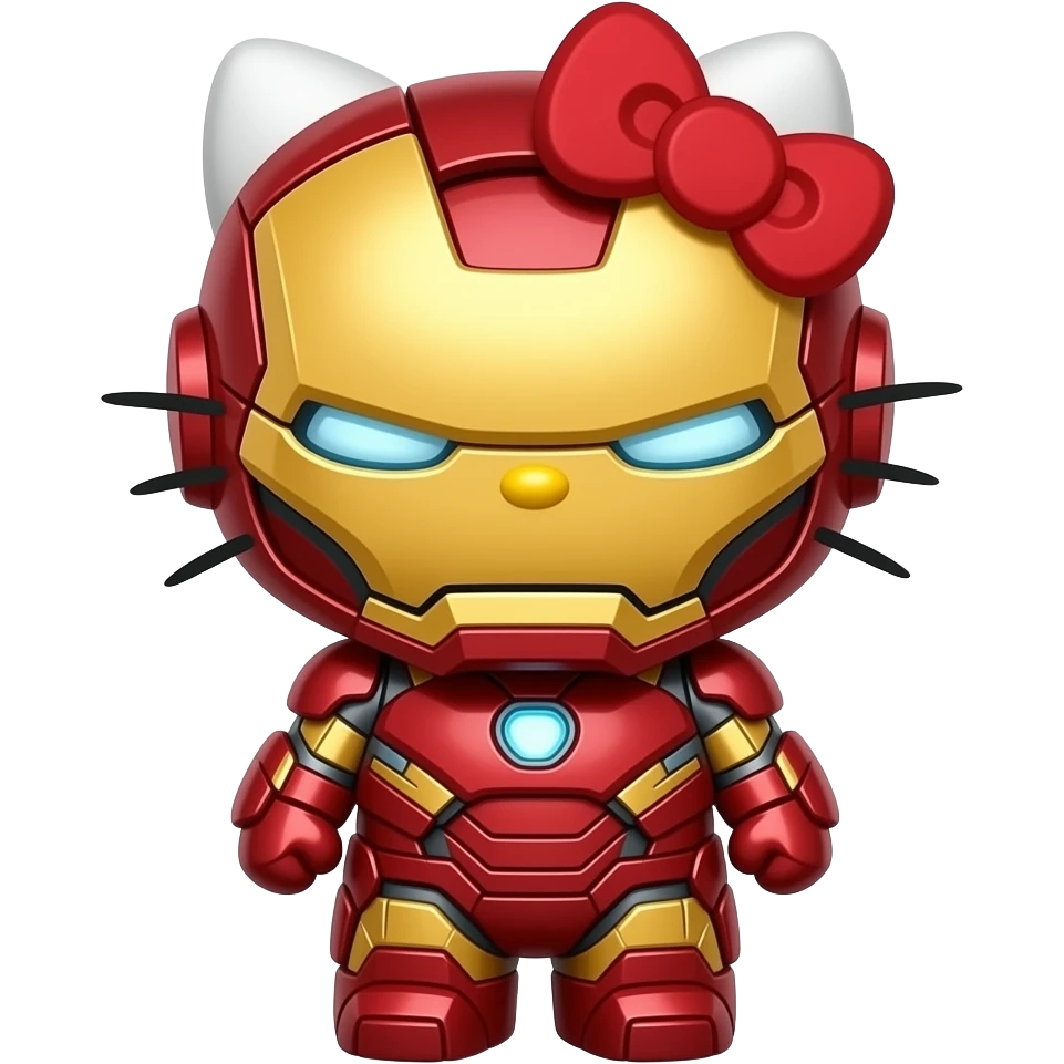 Hello Kitty crossover iron man emoji