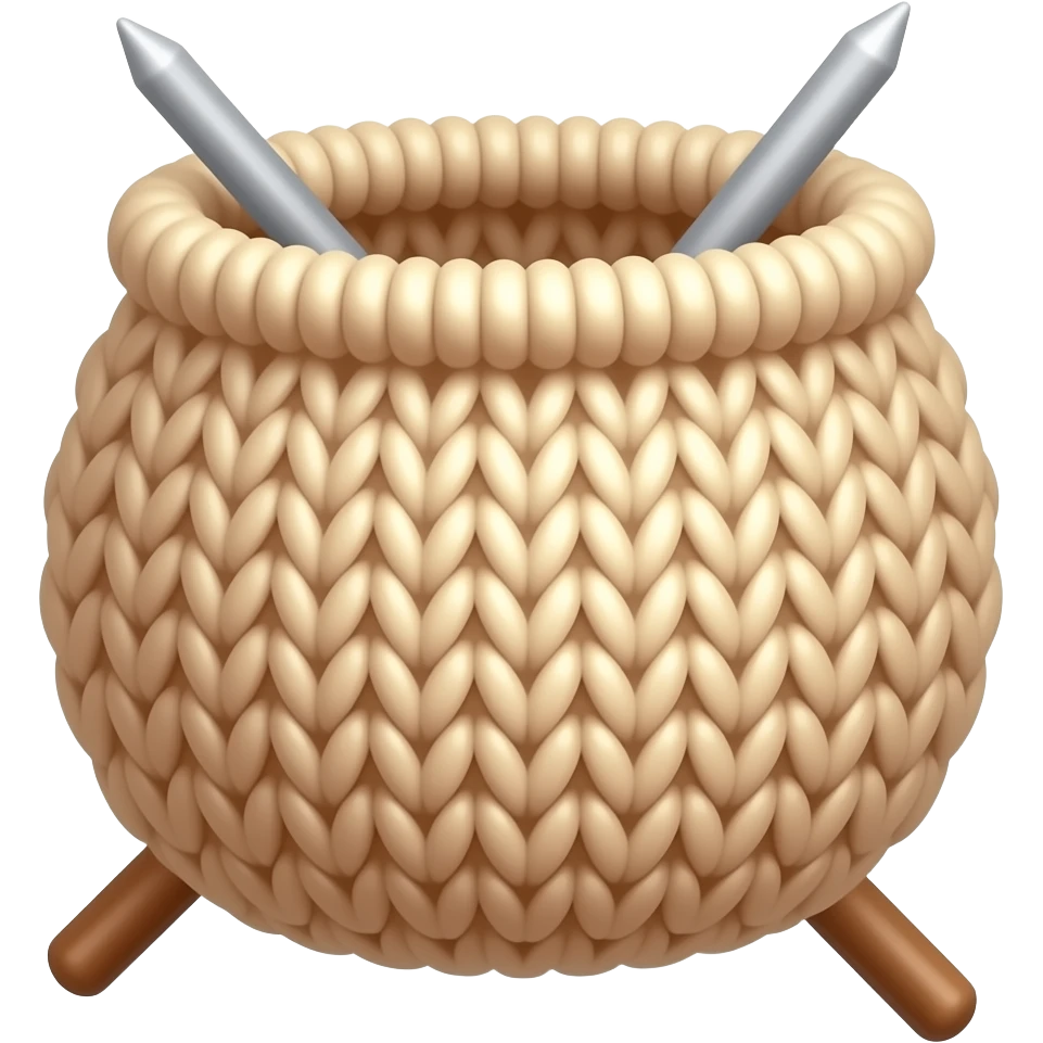 Knitting project emoji